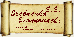 Srebrenka Šimunovački vizit kartica
